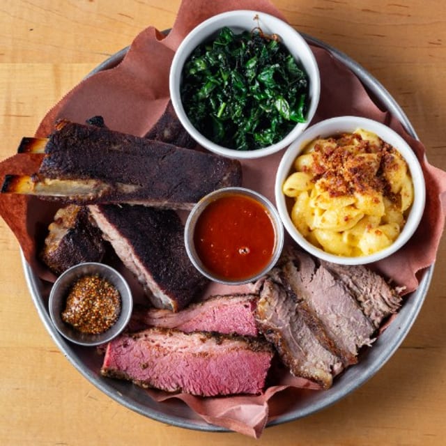 Three Meat BBQ Tray.