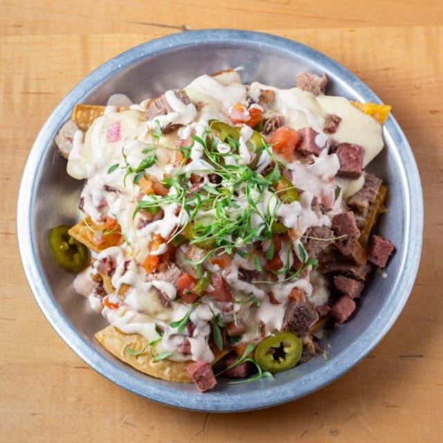 Beer Cheese Nachos.