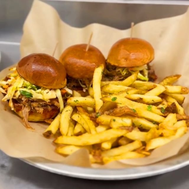 BBQ Pork Sliders.