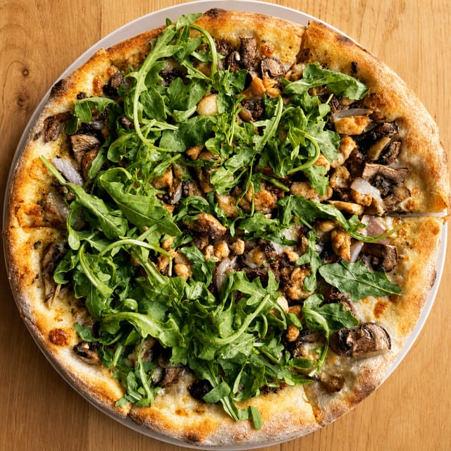 Pistachio Pesto Chicken Pizza.