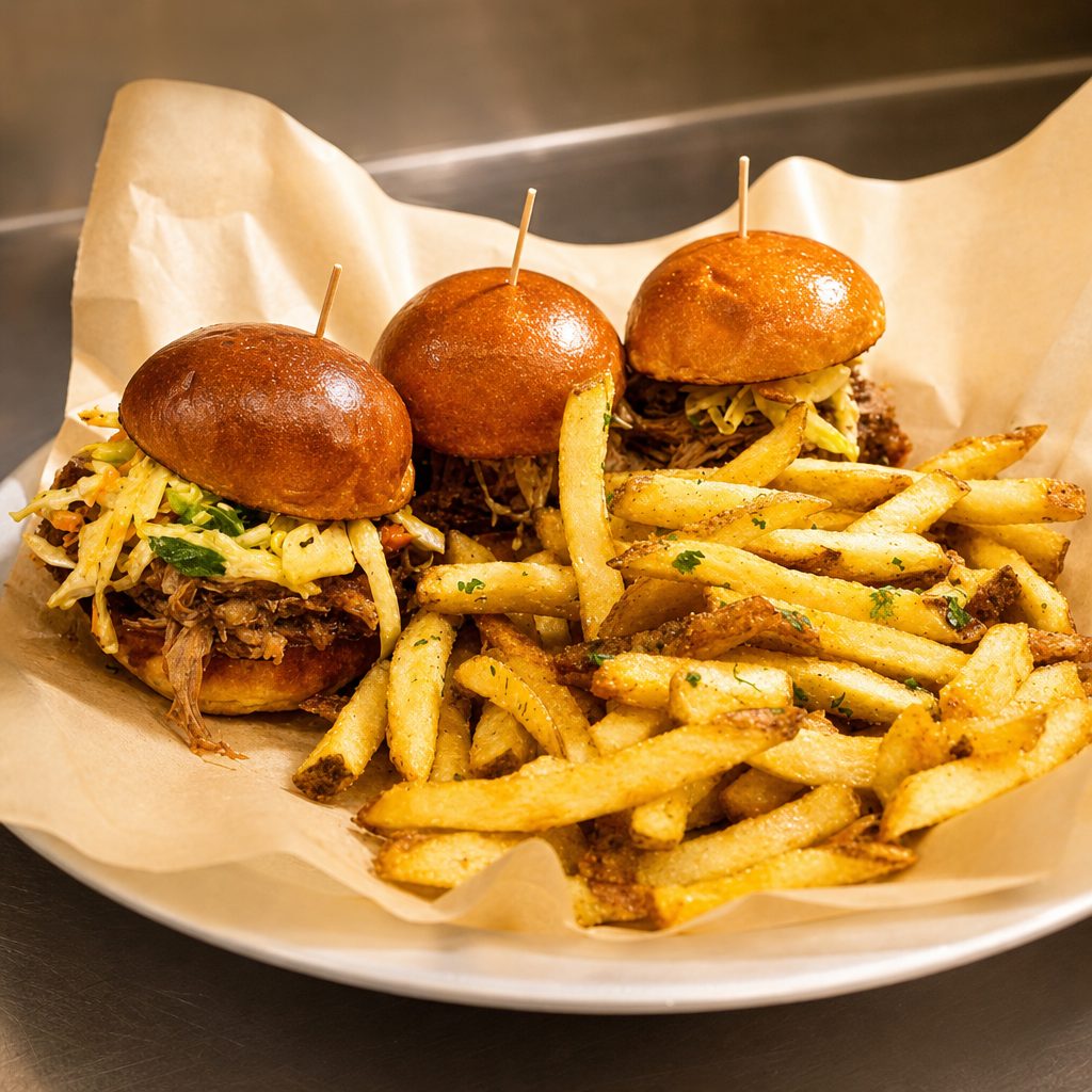 BBQ Pork Sliders.